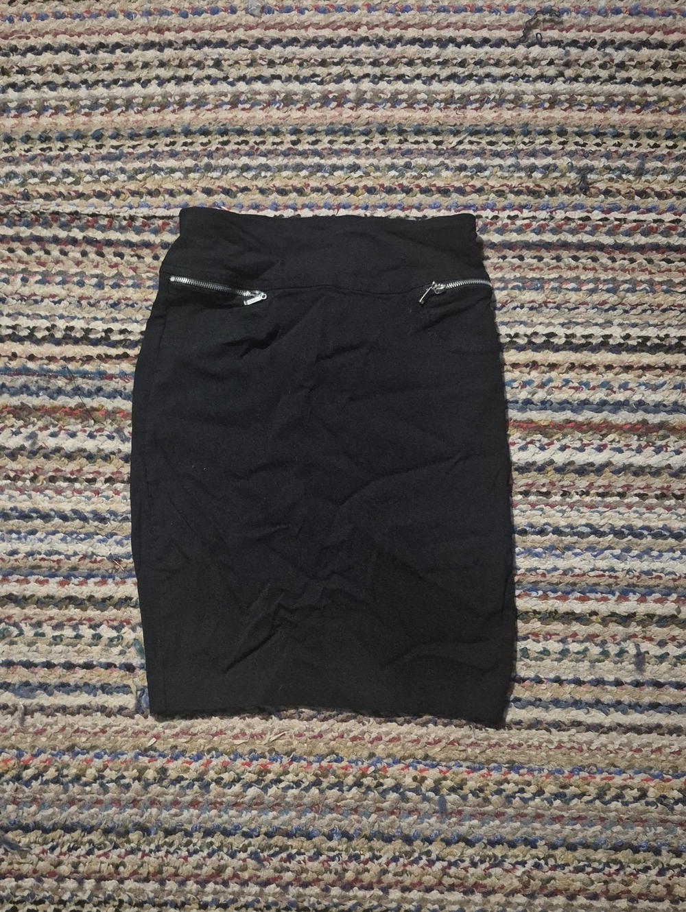 Joe B Black Pencil Skirt with Zip Details